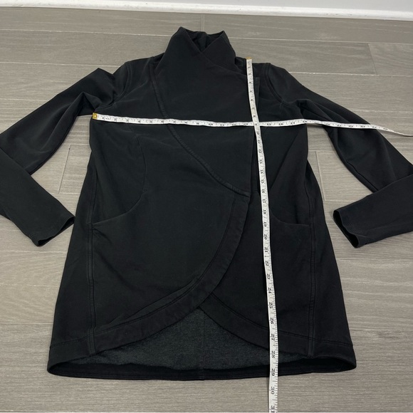 Lululemon Rulu Rally Wrap Black 6 Jacket Cardigan Sweater Snap Button Closure - Picture 16 of 16
